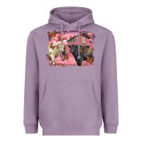 Lavender Valentine's day barn and black angus with charolais Heavyweight Hoodie - RanaPortraitStore