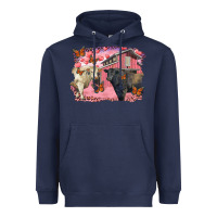 Navy Valentine's day barn and black angus with charolais Heavyweight Hoodie - RanaPortraitStore