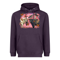 Plum Valentine's day barn and black angus with charolais Heavyweight Hoodie - RanaPortraitStore