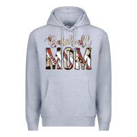 Heather Grey baseball mom Premium Hoodie - Jasminsmagicworld