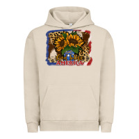 Pigment French Oak Patriotic Sunflower God Bless America Urban Hoodie - Jasminsmagicworld