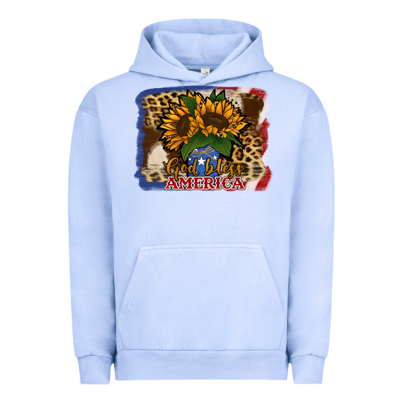 Patriotic Sunflower God Bless America Urban Hoodie by Jasminsmagicworld | Teevron