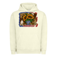 Pigment Pistachio Patriotic Sunflower God Bless America Urban Hoodie - Jasminsmagicworld