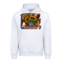 White Patriotic Sunflower God Bless America Urban Hoodie - Jasminsmagicworld