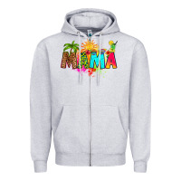 Heather Grey summer mama Zipper Hoodie - RanaPortraitStore