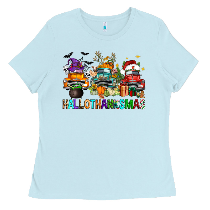 Hallothanksmas Trucks Ladies Tee by FaDigitalArtStudio | Teevron