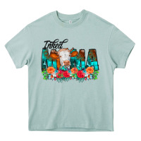 Arona Inked Mama Flowers Cow Heavy Core Tee - CowCowDesign