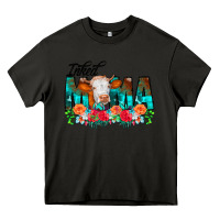 Asphalt Inked Mama Flowers Cow Heavy Core Tee - CowCowDesign