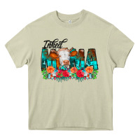 Mossy Inked Mama Flowers Cow Heavy Core Tee - CowCowDesign