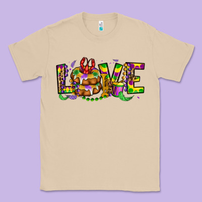 Mardi Gras Love Classic Tee Designed By Oliviacreatesart