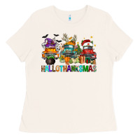 Bone hallothanksmas trucks Ladies Tee - FaDigitalArtStudio