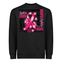 Black survivor breast cancer ribbon Heavyweight Sweatshirt - RanaPortraitStore
