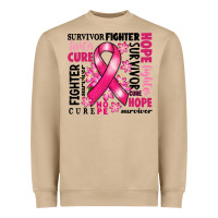 Survivor Breast Cancer Ribbon Heavyweight Sweatshirt | Teevron