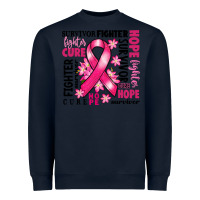 Navy survivor breast cancer ribbon Heavyweight Sweatshirt - RanaPortraitStore