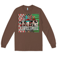 Chestnut mooey Christmas Long Sleeve Tee - CowhideDigitalArt