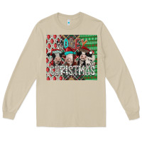 Mushroom mooey Christmas Long Sleeve Tee - CowhideDigitalArt