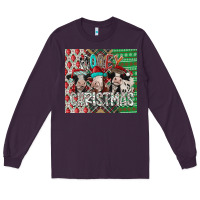 Plum mooey Christmas Long Sleeve Tee - CowhideDigitalArt