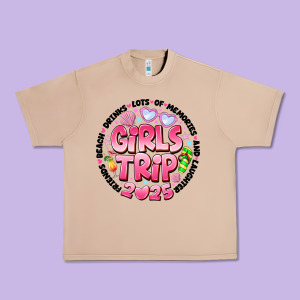 Grils Trip 2025 Urban Heavy Tee Designed By Cowhidedigitalart