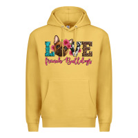 Antique Gold love french bulldogs Premium Hoodie - Artiststas