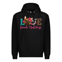 Black love french bulldogs Premium Hoodie - Artiststas