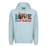 Blue Mist love french bulldogs Premium Hoodie - Artiststas