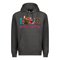 Charcoal Heather love french bulldogs Premium Hoodie - Artiststas