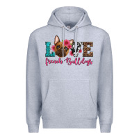 Heather Grey love french bulldogs Premium Hoodie - Artiststas