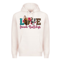 Pale Pink love french bulldogs Premium Hoodie - Artiststas