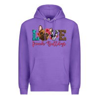 Purple love french bulldogs Premium Hoodie - Artiststas