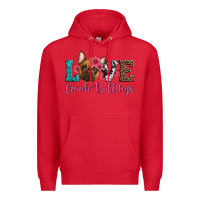 Red love french bulldogs Premium Hoodie - Artiststas