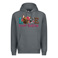 Love French Bulldogs Premium Hoodie | Teevron