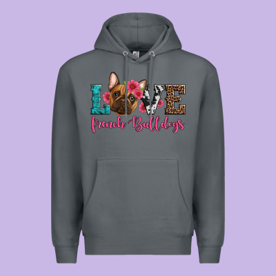 Love French Bulldogs Premium Hoodie Designed By Artiststas