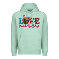 Seafoam love french bulldogs Premium Hoodie - Artiststas