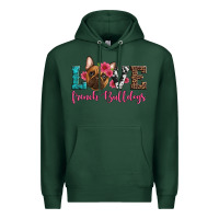 Sports Green love french bulldogs Premium Hoodie - Artiststas