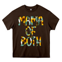 Chocolate Brown Mama of Both Heavy Core Tee - CowCowDesign