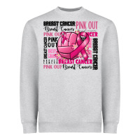 Heather Grey volleyball pink out breast cancer Heavyweight Sweatshirt - RanaPortraitStore