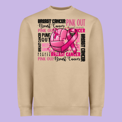 Volleyball Pink Out Breast Cancer Heavyweight Sweatshirt Designed By Ranaportraitstore