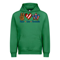 Emerald Peace Love Fireworks Urban Hoodie - Jasminsmagicworld