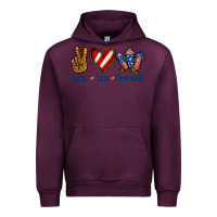 Mauve Wine Peace Love Fireworks Urban Hoodie - Jasminsmagicworld