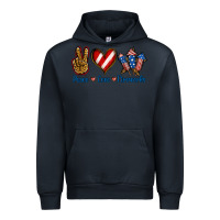 Navy Peace Love Fireworks Urban Hoodie - Jasminsmagicworld