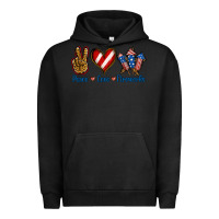 Pigment Black Peace Love Fireworks Urban Hoodie - Jasminsmagicworld
