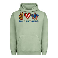 Pigment Oil Green Peace Love Fireworks Urban Hoodie - Jasminsmagicworld