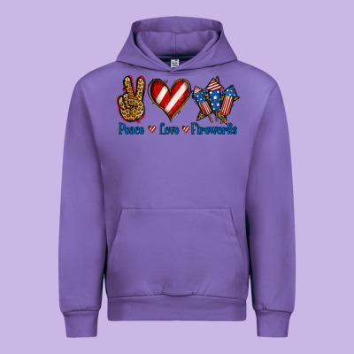 Peace Love Fireworks Urban Hoodie Designed By Jasminsmagicworld