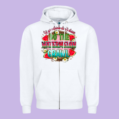 If You Drink Don't Drive Do The Watermelon Crawl Zipper Hoodie Designed By Ranaportraitstore