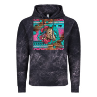 Cloud Black floral horse Vintage Hoodie - LillyAllenDesigns