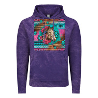 Cloud Purple floral horse Vintage Hoodie - LillyAllenDesigns