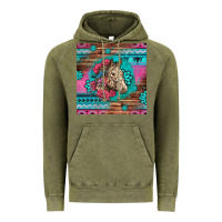 Vintage Olive floral horse Vintage Hoodie - LillyAllenDesigns
