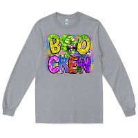 Heather Grey boo crew Long Sleeve Tee - CowhideDigitalArt