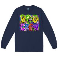 Navy boo crew Long Sleeve Tee - CowhideDigitalArt