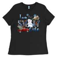 Black I am Snow Cute Ladies Tee - FaDigitalArtStudio